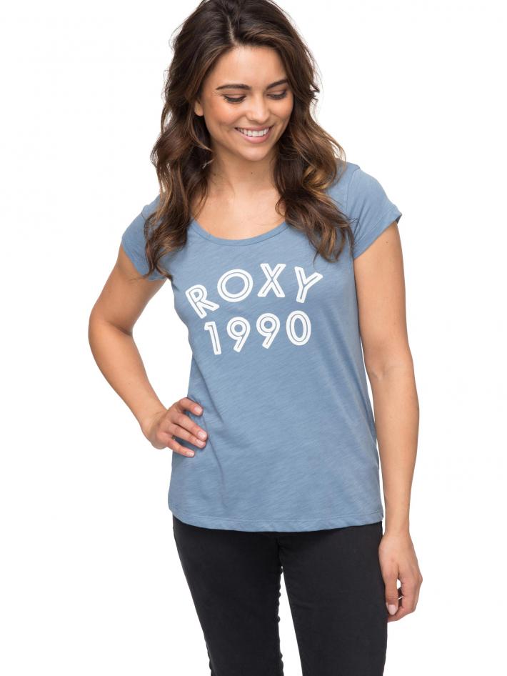 Verschrikking gespannen droogte Blue | Womens Roxy T Shirts Bobby B Logo T Shirt Blue Shadow | Navigate FP